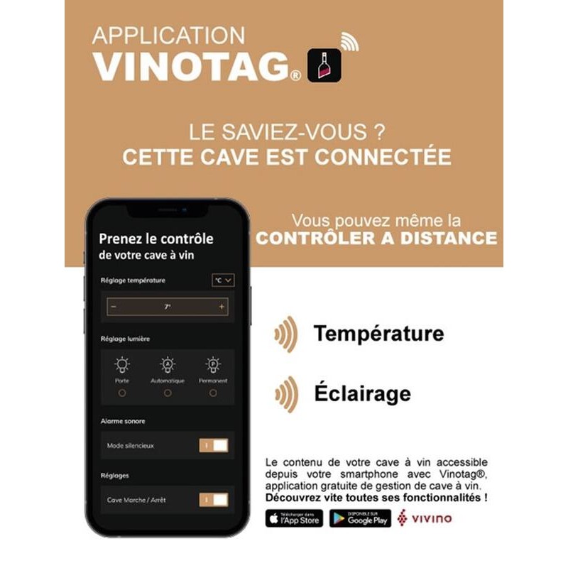 Dvigubo zonos senstantis vyno rusys MILLESIME240DB - 237 buteliai - Climadiff