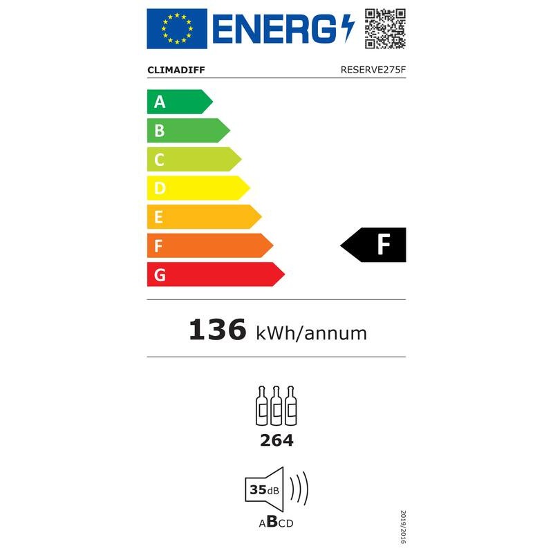 Novecošanas vīna pagrabs RESERVE275F - 264 pudeles